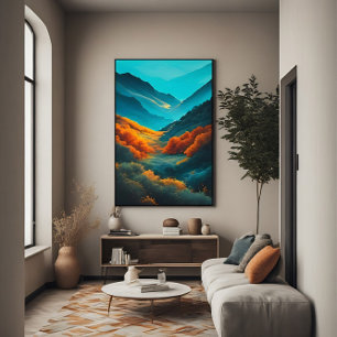 Póster Valle de Colores Vibrantes