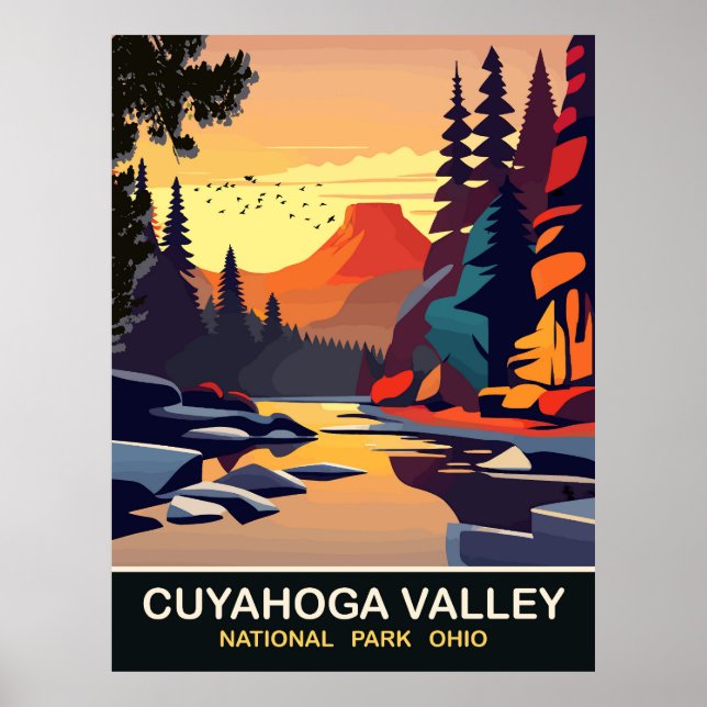 Póster Valle de Cuyahoga, Parque Nacional, OH, Viajes (Frente)