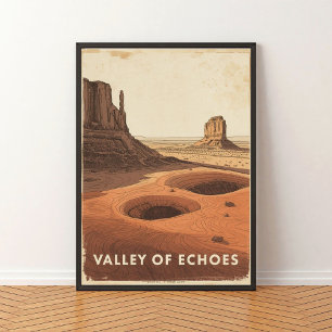 Póster Valle de Ecos - Exploración del Desierto Vintage
