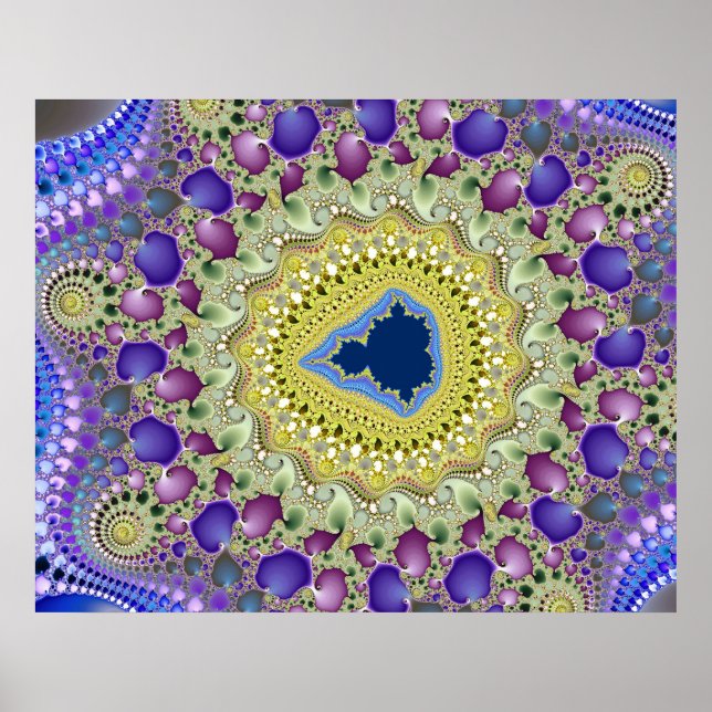 Póster Valle de Elefante Fractal de Mandelbrot (Frente)