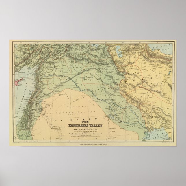 Póster Valle de Eufrates, Siria (Frente)