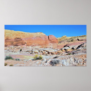 Póster Valle de la foto del paisaje del desierto del