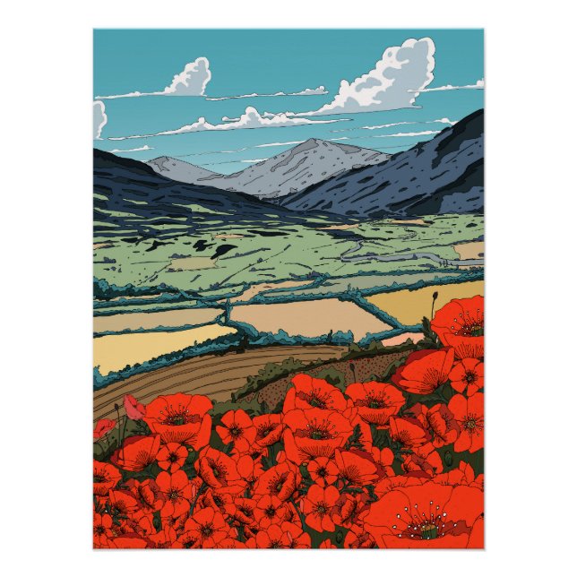 Póster Valle de las Amapolas (Anverso)