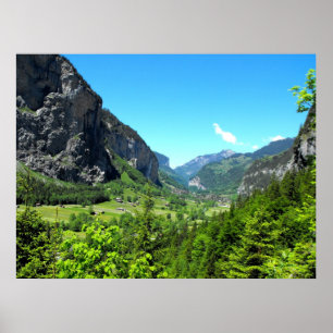 Póster Valle de Lauterbrunnen de Trummelbach