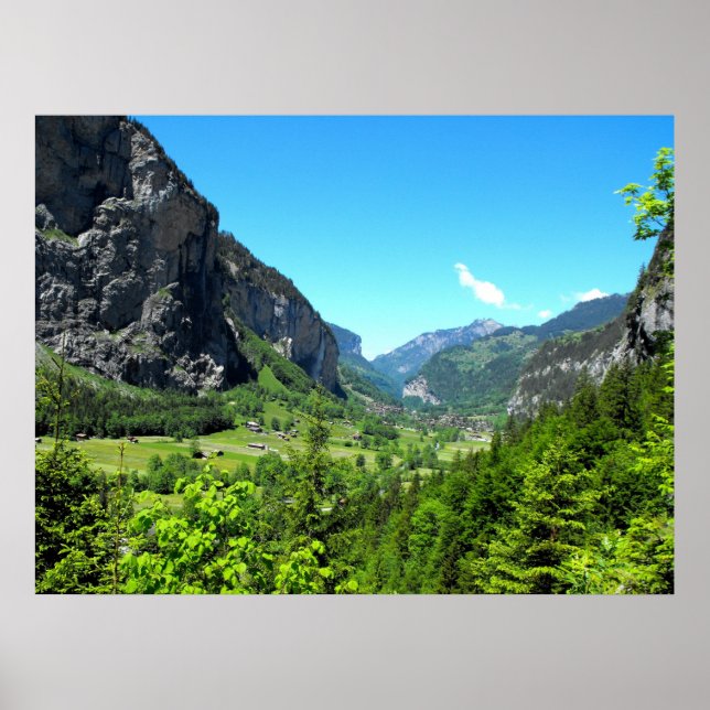 Póster Valle de Lauterbrunnen de Trummelbach (Frente)