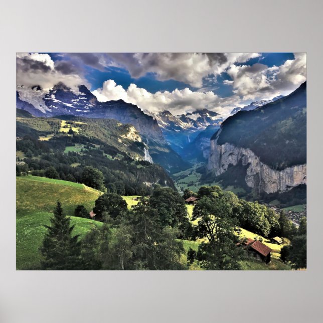 Póster Valle de Lauterbrunnen, Suiza (Frente)