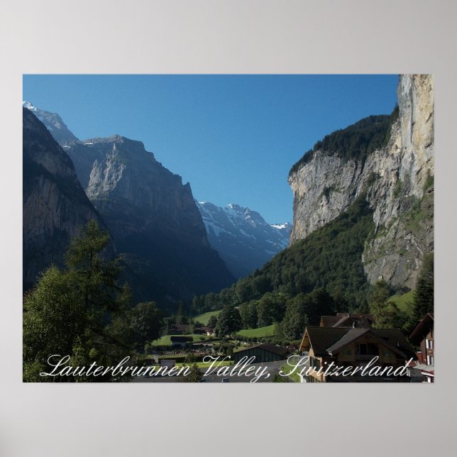 Póster Valle de Lauterbrunnen Suiza 1 (Frente)