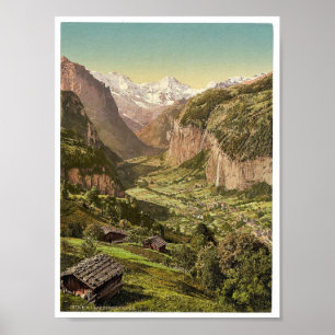 Póster Valle de Lauterbrunnen y Briethorn, de Wengen, B