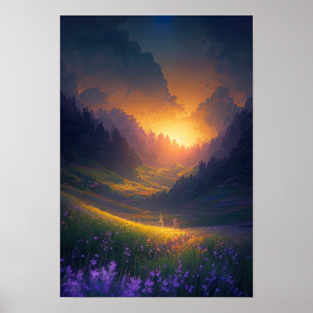 Póster Valle de los colores radiantes (Frente)