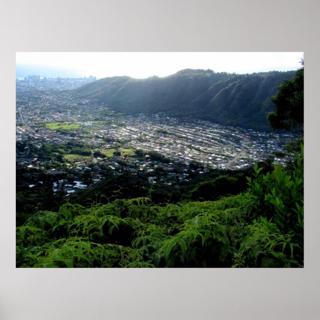 Póster Valle de Manoa, O'ahu, Hawai'i (Frente)