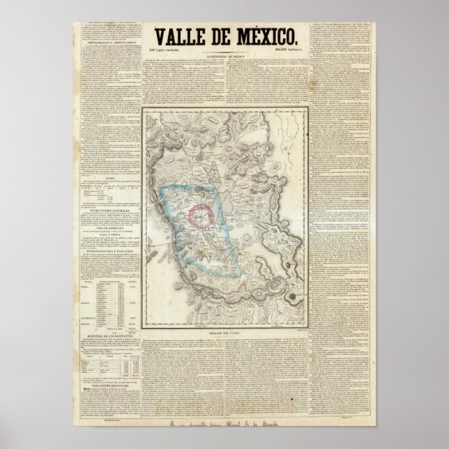 Póster Valle de México, México (Frente)