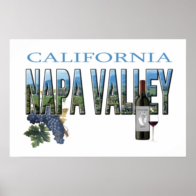 Póster Valle de Napa, CA (Frente)