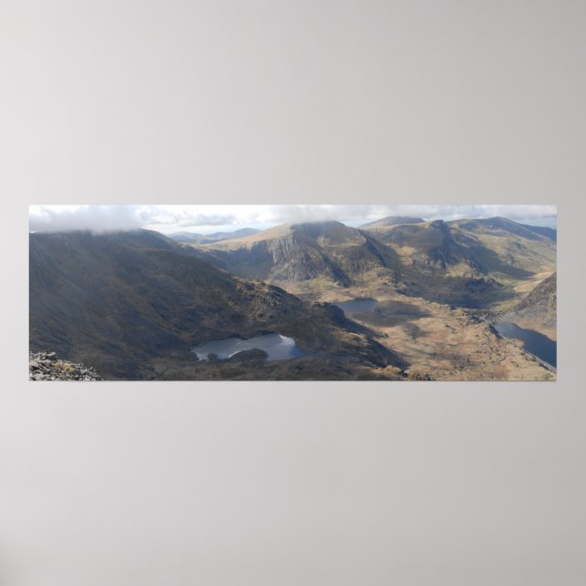 Póster Valle de Ogwen, poster de Snowdonia (Frente)