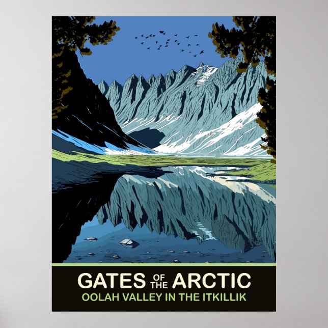 Póster Valle de Oolah en el Itkillik, Puertas del Ártico (Frente)