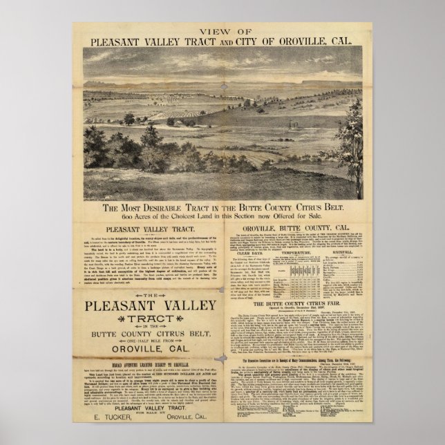 Póster Valle de Pleasant, California (Frente)