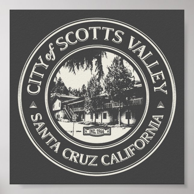 PÓSTER VALLE DE SCOTTS - SANTA CRUZ CALIFORNIA (Frente)