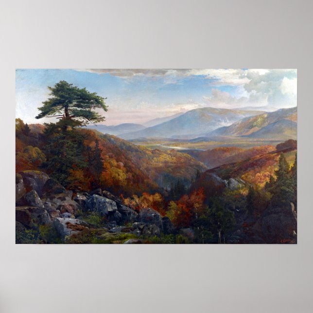Póster Valle de Thomas Moran de Catawissa en otoño (Frente)