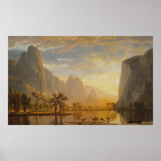 Póster Valle de Yosemite Albert Bierstadt (Frente)