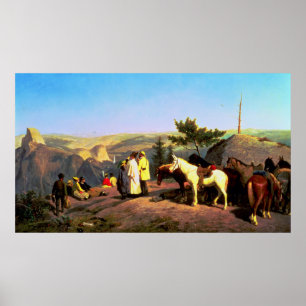 Póster Valle de Yosemite desde Glacier Point 1874