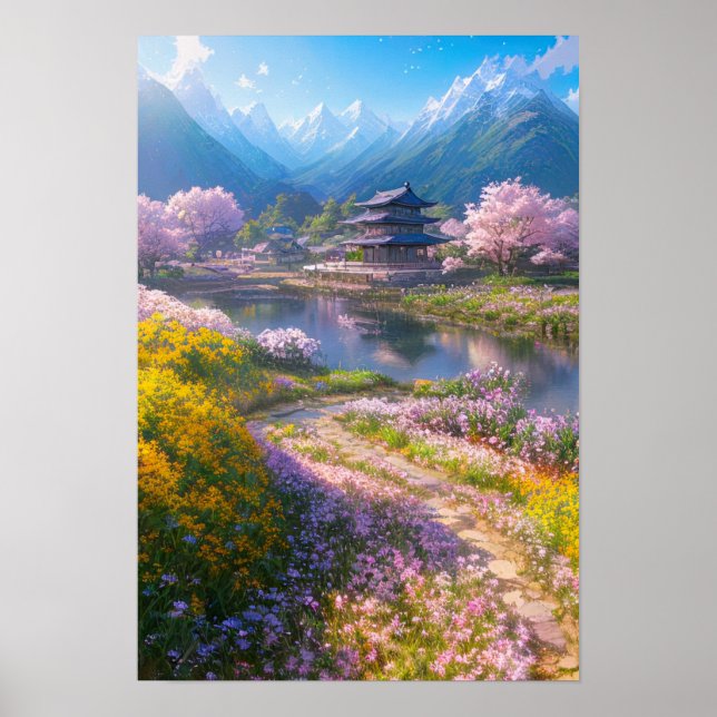Póster Valle del Cerezo Blossom (Frente)