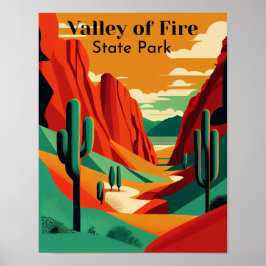 Póster Valle del Fuego Viajes Contemporáneos