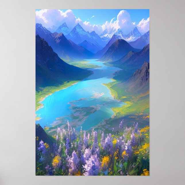 Póster Valle del Lago de Azure (Frente)