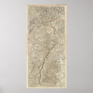 Póster Valle del Río Rin, Francia