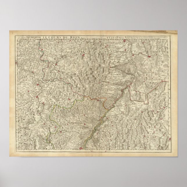 Póster Valle del Río Rin, Francia 2 (Frente)