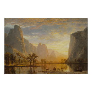 Póster Valle del Yosemite (1864) – Albert Bierstadt