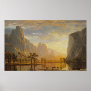 Póster Valle del Yosemite Albert Bierstadt