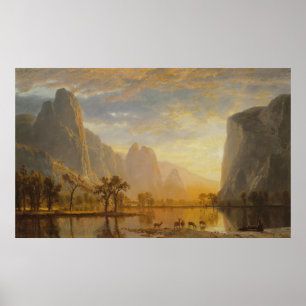 Póster Valle del Yosemite por Albert Bierstadt