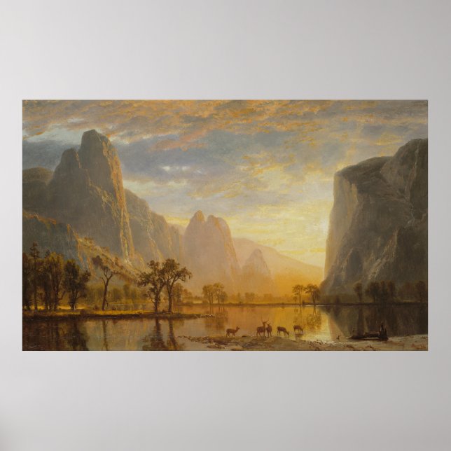 Póster Valle del Yosemite por Albert Bierstadt (Frente)