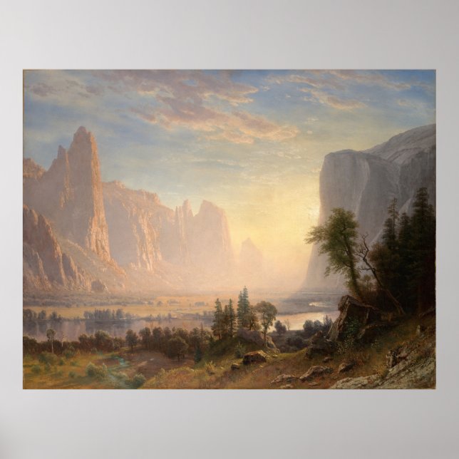 Póster Valle del Yosemite por Albert Bierstadt (Frente)
