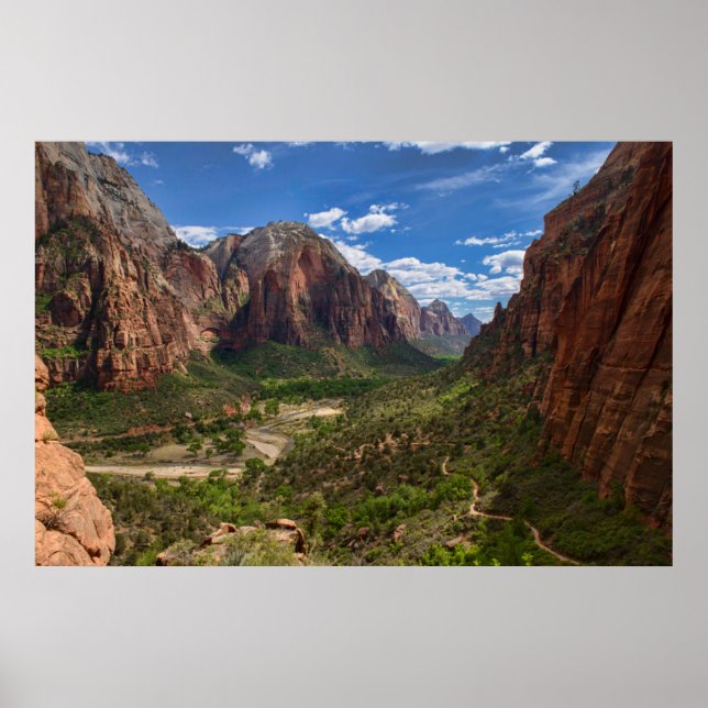 Póster Valle en el Parque Nacional de Zion (Frente)
