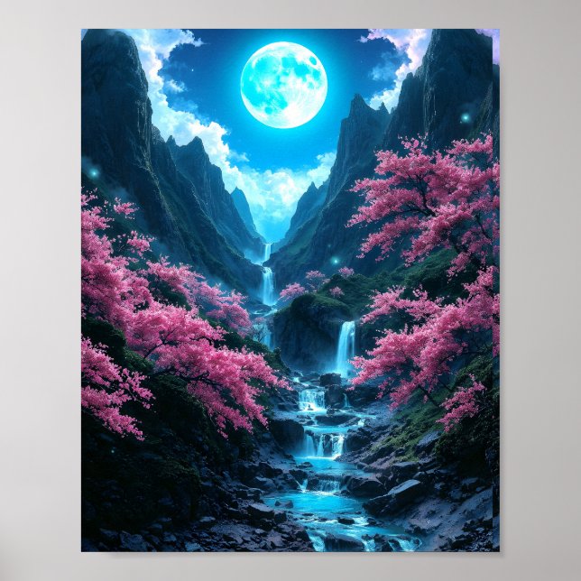 Póster Valle Mystic Moonlit (Frente)