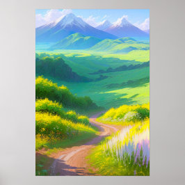 Póster Valle Verde de las Maravillas