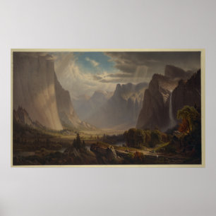 Póster Valle Yosemite. Después de la pintura de Thomas Hi
