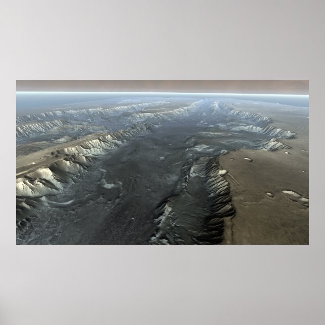 Póster Valles Marineris, el Gran Cañón de Marte (Frente)