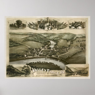 Póster Valley Forge Pa. 1890