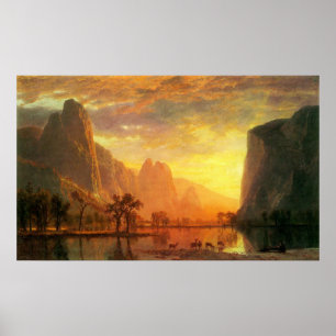 Póster Valley in Yosemite by Bierstadt
