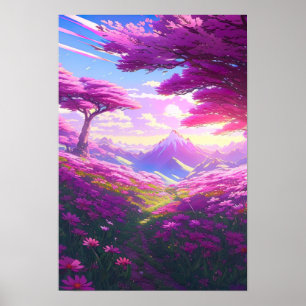 Póster Valley of Pink
