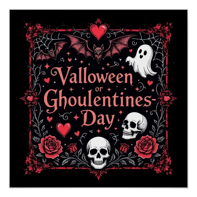 Póster Valloween or Ghoulentines Day Event (Anverso)