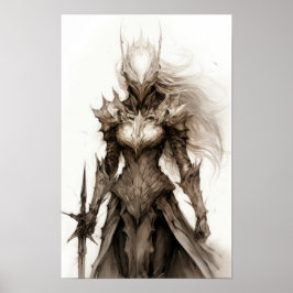 Póster Valor del guerrero: empoderando a la mujer guerrer