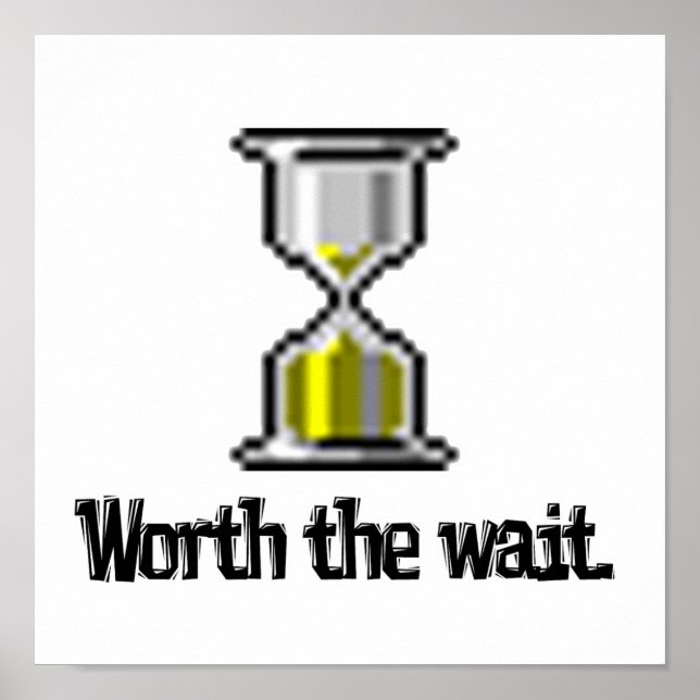 Póster valor del icono de esperar pc hourglass (Frente)
