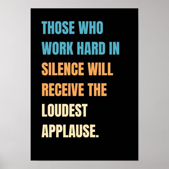 Póster Valor del trabajo duro - Poster de citas motivacio (Frente)