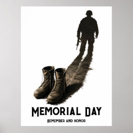 Póster Valor Silencioso – Tributo del Día de los Caídos S