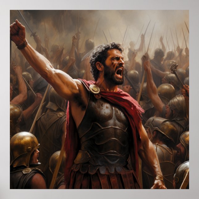 Póster Valor triunfante: Celebrando la victoria espartana (Frente)