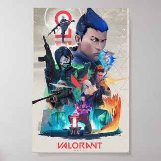 Póster Valorant agents poster art