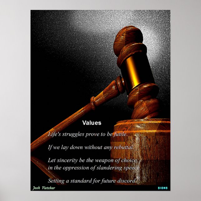 Póster Valores (Frente)