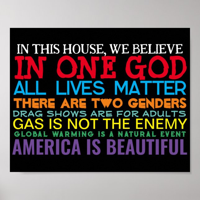 PÓSTER VALORES CONSERVADORES - POSTER (Frente)